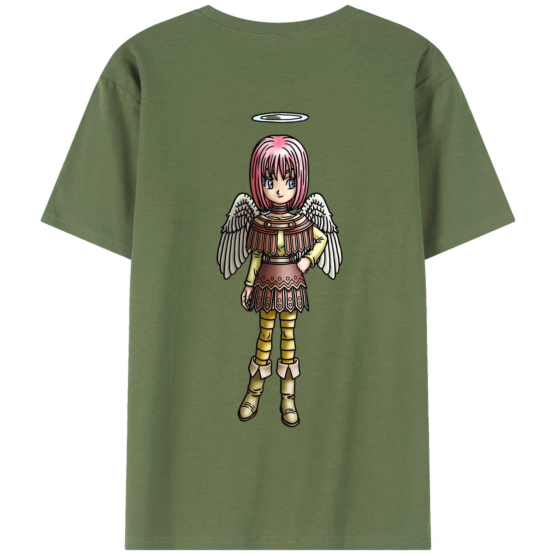 （画像用） ドラゴンクエスト Doragon Kuesuto Dragon Quest 綿100％ メンズ半袖Tシャツ（バックプリント） 通気性